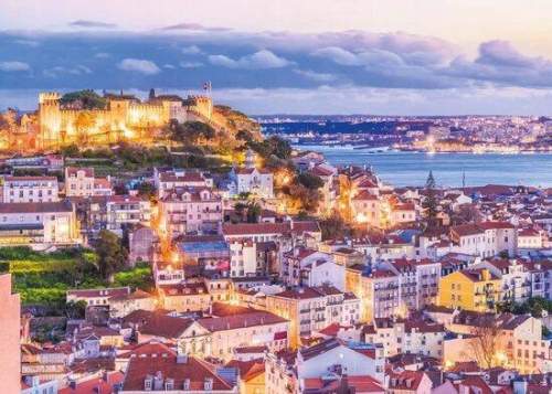 RAVENSBURGER Puzzle Lisabon a Hrad São Jorge 1000 dílků