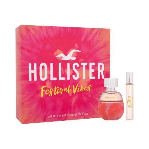 Hollister Festival Vibes sada parfémovaná voda 50 ml + parfémovaná voda 15 ml pro ženy