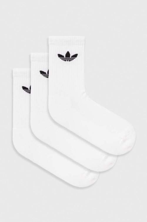 Adidas Originals Trefoil Cushion Crew Socks 3-Pack White