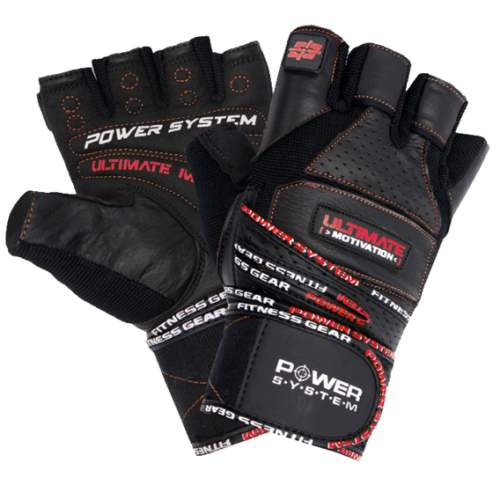 Power System Fitness rukavice ULTIMATE MOTIVATION Červená XL