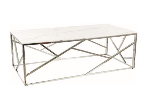 Signal Konferenční stolek ESCADA A II Bílá / stříbrná