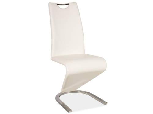 Signal Židle H090 chrom/bílá eko kůže