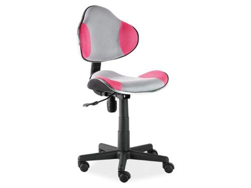 Signal Studentská kancelářská židle Q-G2 Šedá / růžová