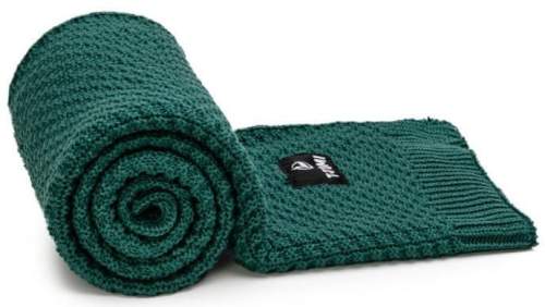 T-TOMI Pletená deka smaragd 100 x 80 cm