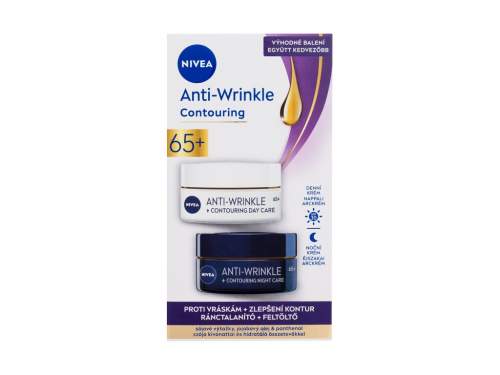 Nivea Anti-Wrinkle Contouring 65+ denní a noční krém pro zlepšení kontur 2 x 50 ml