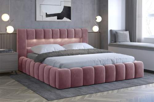 ELTAP Čalouněná postel LAMICA 180 cm kovový rošt Barva: Monolith 63