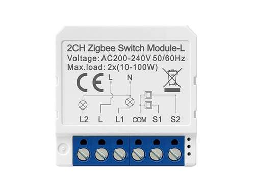 ZigBee Avatto LZWSM16-W2 BezNeutrální bílá inteligentní spínač přípojnic TUYA