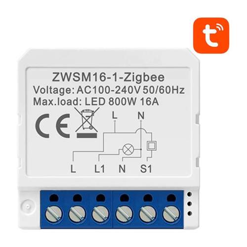 Smart Switch Module AVATTO ZWSM16-W1 ZigBee Tuya