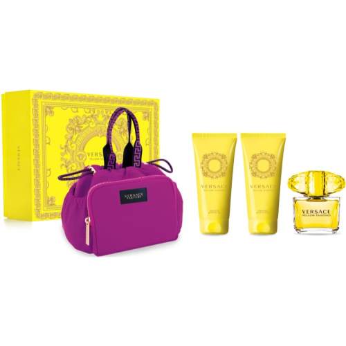 Versace Yellow Diamond EDT 90 ml + SG 100 ml + BL 100 ml + kosmetická taška W varianta Gold Circle Cover