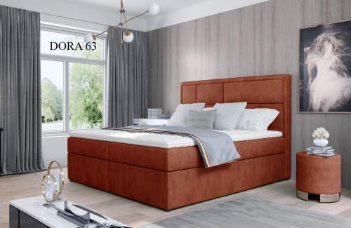 ELTAP Čalouněná postel MERON Boxsprings 160 x 200 cm Provedení: Dora 63