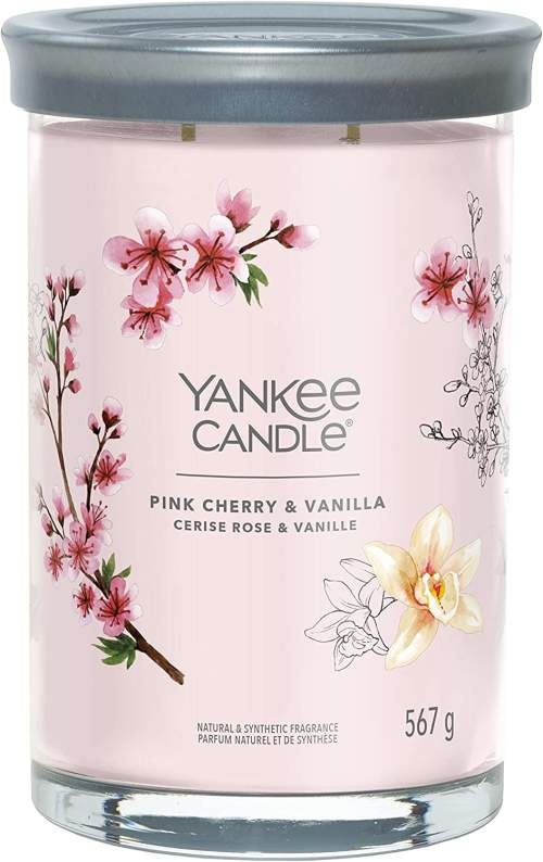 Svíčka YANKEE CANDLE Signature Tumbler 567g Pink Cherry & Vanilla