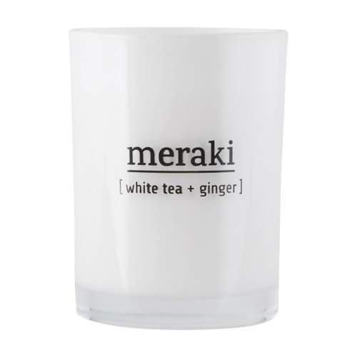 Meraki, Vonná svíčka WHITE TEA&GINGER 10,5cm