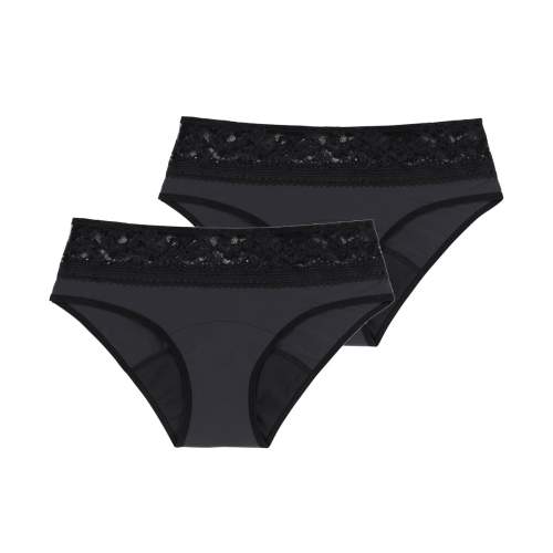 2PACK Menstruační kalhotky Dorina Eco Moon Lace Hipster (DOR004) L