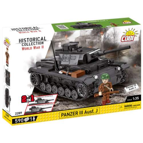 Cobi 2289 II WW Panzer III Ausf J 1:35 590 kostek