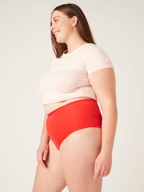 Menstruační kalhotky Modibodi Seamfree Full Brief Heavy-Overnight Waratah Red (MODI4064WR) XS