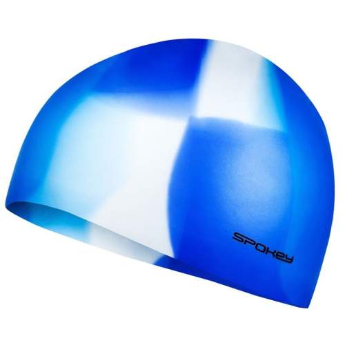 SPOKEY - ABSTRACT-Plavecká čepice silikonová modro -bílá