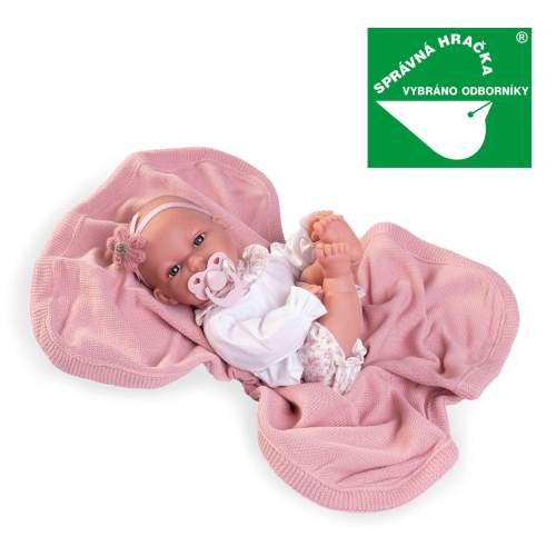 RAPPA Antonio Juan 70358 TONETA - realistická panenka miminko se speciální pohybovou funkcí a měkkým látkovým tělem - 34 cm