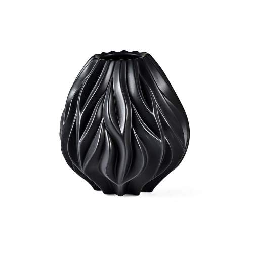 Morso, Porcelánová váza Flame Black, 23 cm | černá