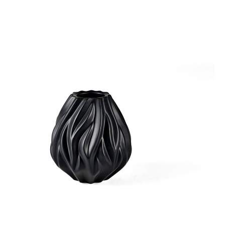 Morso, Porcelánová váza Flame Black, 15 cm | černá