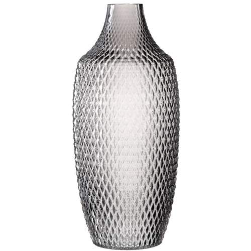 Leonardo, Skleněná váza POESIA šedá 40 cm | šedá