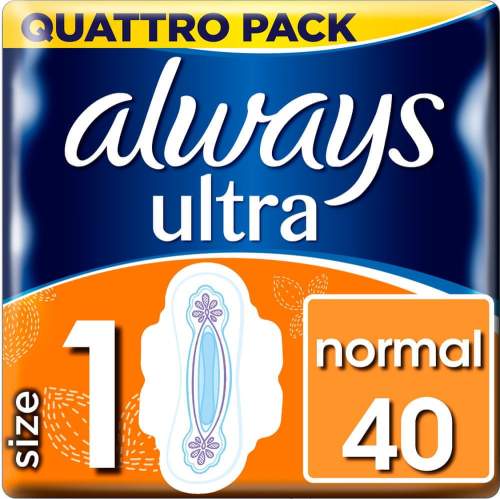 Always Ultra Hygienické Vložky Normal V1 S Křidélky 40 ks