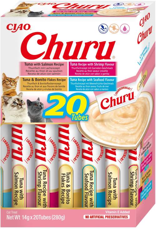 Churu cat masové pyré mix - mořské plody 280 g (BAL.)