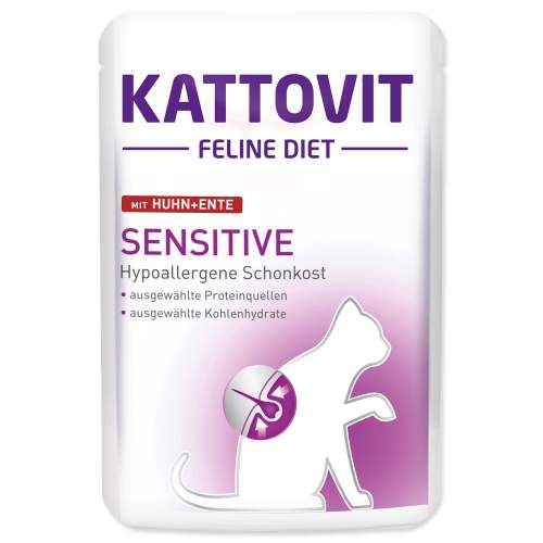 Kapsička Kattovit Sensitive kuře a kachna 85g