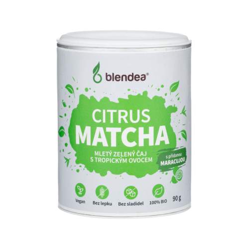 Blendea jemně mletý zelený čaj s tropickým ovocem CITRUS MATCHA, 90 g (30 porcí)