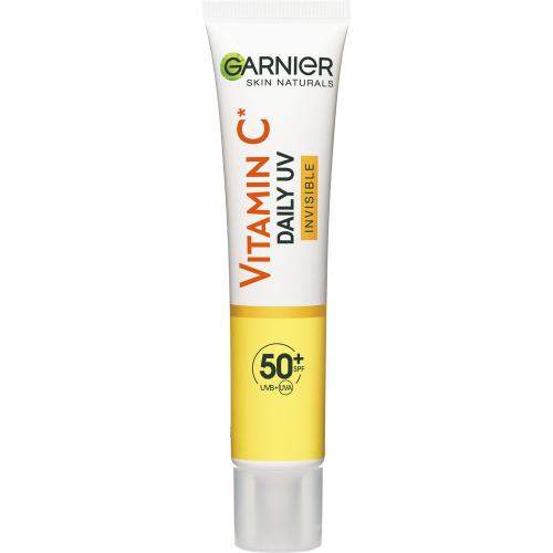 Garnier Skin Naturals Vitamin C Daily UV Invisible SPF50+ 40 ml rozjasňující denní pleťový fluid s vysokou uv ochranou pro ženy