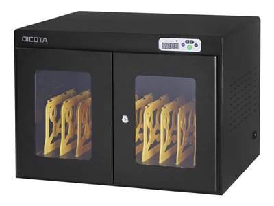 DICOTA - Skříňka - pro 10 notebooků/tabletů - uzamykatelný - plast, ocel - černá - výstup: DC 5 - 20 V, D31897