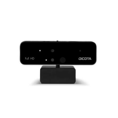 DICOTA Webcam PRO Face Recognition - Webkamera - barevný - 1920 x 1080 - 1080p - audio - USB 2.0