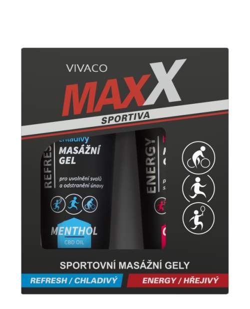 Vivaco Maxx Sportiva Dárková kazeta sportovních masážních gelů
