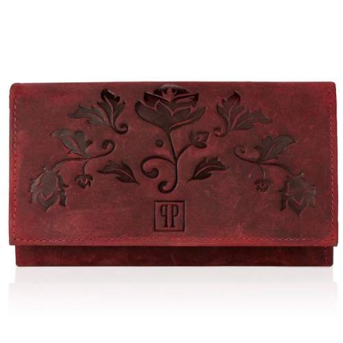 Dámská kožená peněženka Paolo Peruzzi T-44červená