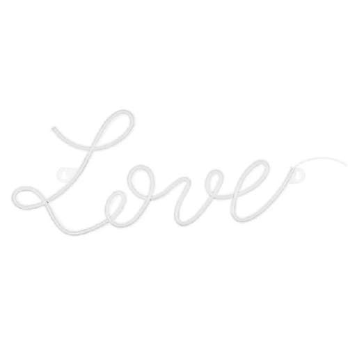 Svítící nápis “Love” BÍLÝ, 61x27,4 cm