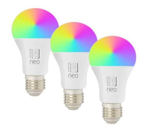 IMMAX NEO LITE SMART sada 3x žárovka LED E27 11W RGB+CCT, stmívatelná, Wi-Fi, Beacon, DO, TUYA