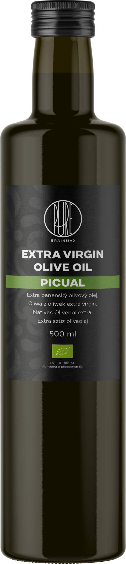 Brainmax pure extra panenský olivový olej picual bio 500 ml