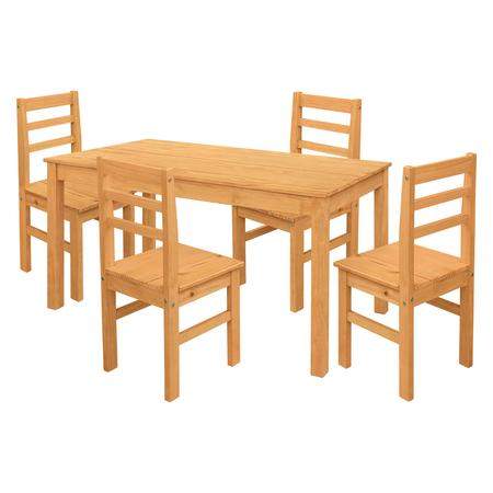 IDEA nábytek Jídelní stůl 11164V + 4 židle 1221V TORINO vosk