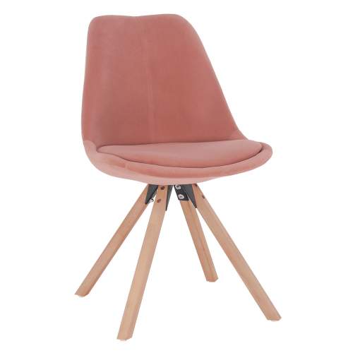 Kondela Židle, růžová Velvet látka / buk, Sabra