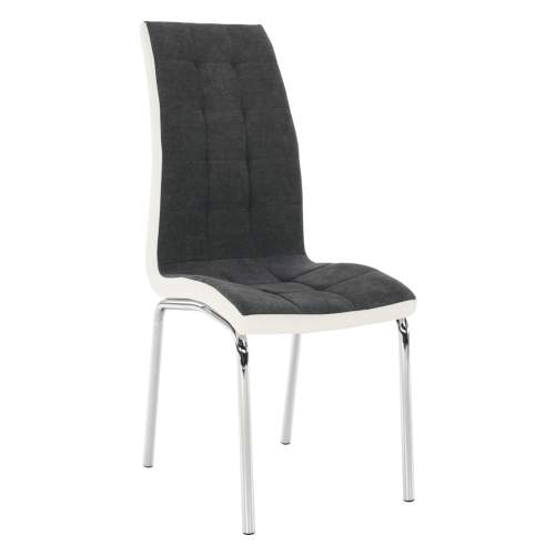 Kondela Jídelní židle, tmavě šedá / bílá, GERDA NEW