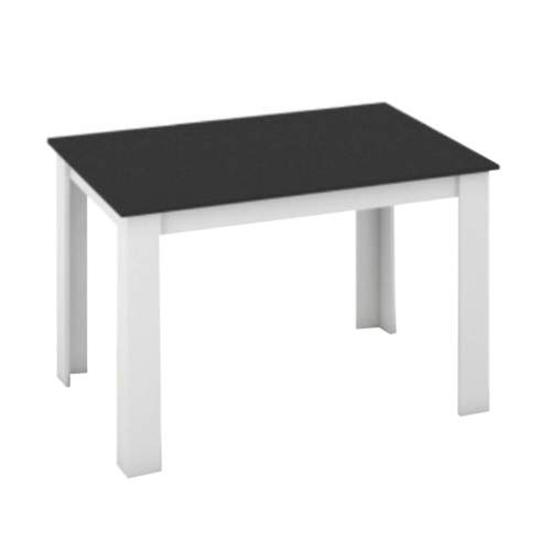 Kondela Jídelní stůl, bílá / černá, 120x80, KRAZ
