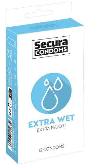 Secura Extra Wet – extra lubrikované kondomy (12 ks)