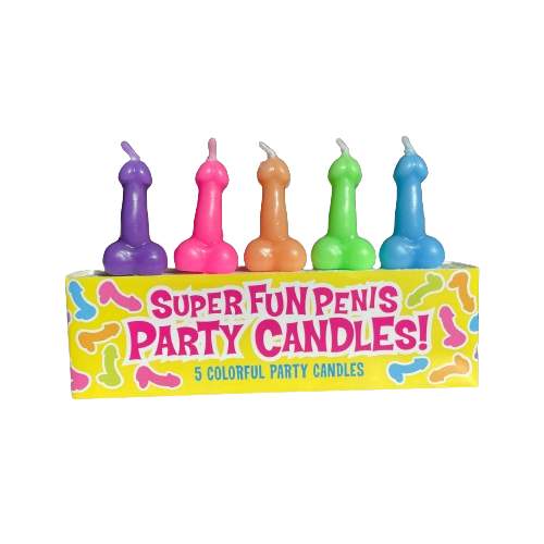 Barevné svíčky na dort Party Penises (5 ks)
