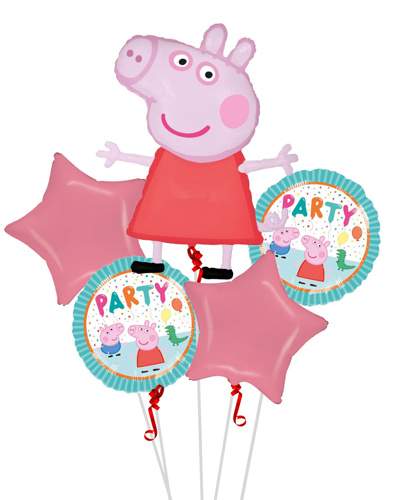 Party  Deco Sada fóliových balonků prasátko Peppa - 5 ks - BP