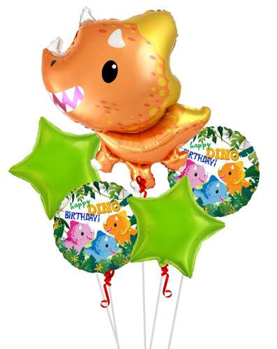 Party  Deco Sada fóliových balonků Malí Dinosauři - 5 ks - BP