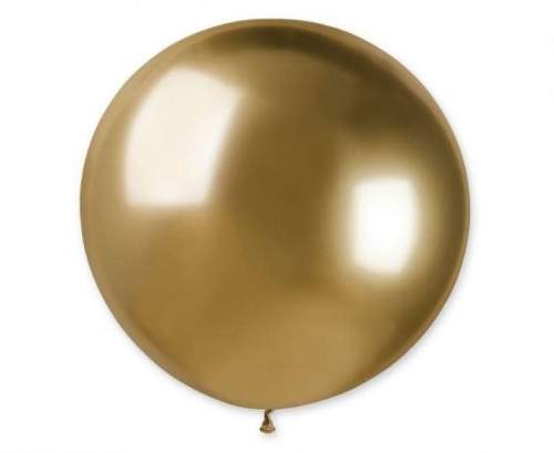 Obří nafukovací balon - chromový zlatý 80 cm