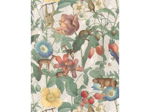 Marburg Velkoplošná designová tapeta KVĚTINY se zvířaty Rozměr: 212 cm x 270 cm
