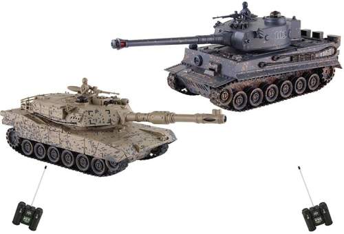 SPARKYS RC Tank 1:28 M1A2 vs TIGER 2ks