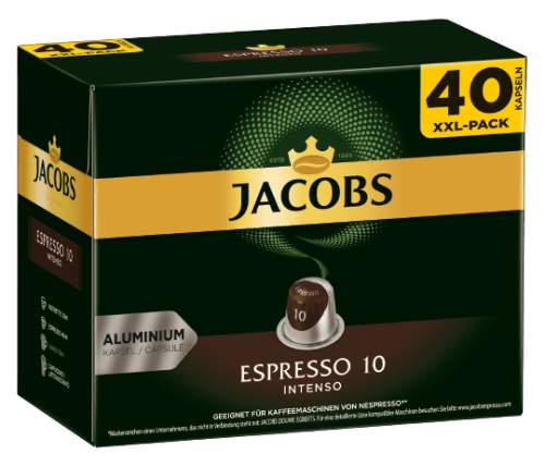 Jacobs Espresso Intens intenzita 10 40ks kapslí pro Nespresso®