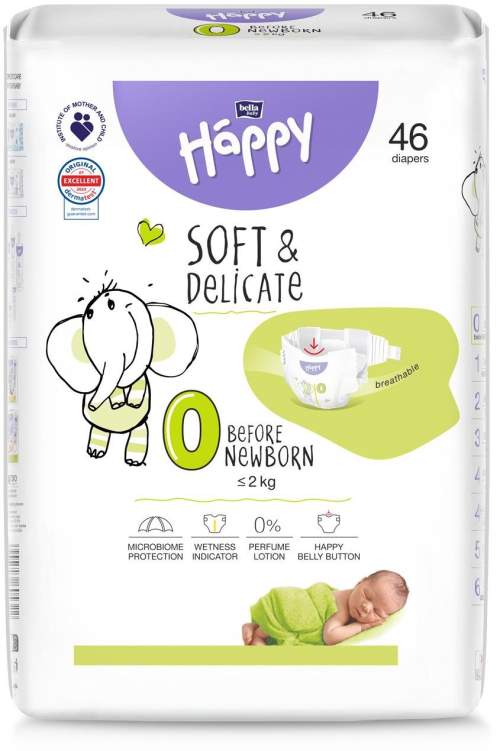 BELLA HAPPY Baby Pleny jednorázové Before New Born 46 ks