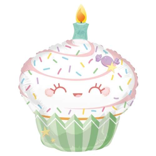 Amscan Foliový balonek - Narozeninový cupcake - 88 x 70 cm